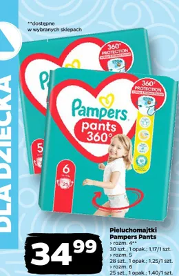 Pieluchomajtki Pants 4, 5, 6 promocja w Netto