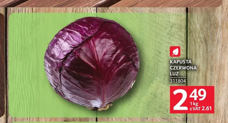 Kapusta czerwona luzem promocja w Selgros