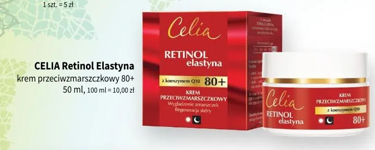 Krem przeciwzmarszczkowy 80+ Celia Retinol Elastyna promocja w Drogerie Polskie