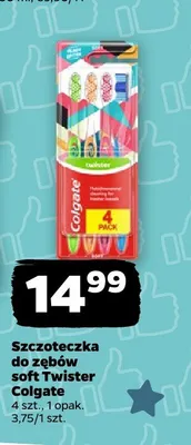 Szczoteczka do zębów soft Twister Colgate 4-pak promocja w Netto