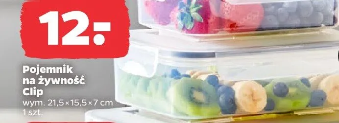 Pojemnik na żywność Clip wym. 21,5x15,5x7 cm 1,5 l ALTOM DESIGN promocja w Netto