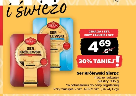 Ser Królewski Sierpc plastry promocja w Netto