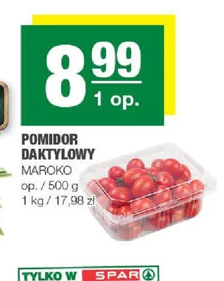 Pomidor daktylowy Maroko promocja w SPAR