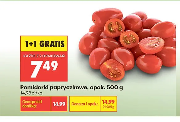 Pomidorki papryczkowe promocja w Biedronka