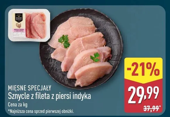 Sznycle z fileta z indyka promocja w Aldi