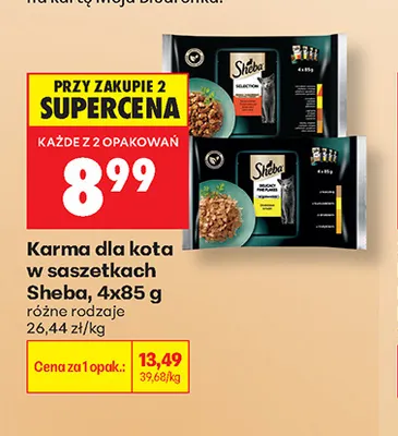 Karma dla kota w saszetkach Sheba 4-pak promocja w Biedronka