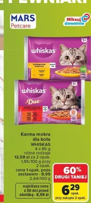 Karma mokra dla kota Whiskas promocja w Carrefour