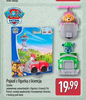 Pojazd z figurką Paw Patrol promocja w Aldi