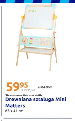 Drewniana sztaluga Mini Matters 65x41 cm promocja w Action