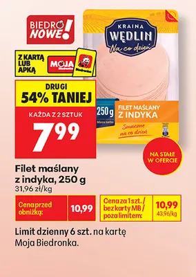 Filet maślany z indyka Kraina Wędlin promocja w Biedronka