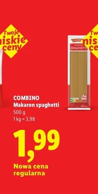 Makaron spaghetti Combino promocja w Lidl