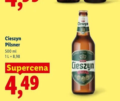 Piwo Cieszyn Pilsner promocja w Lidl