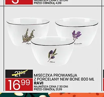 Miseczka Prowansja z porcelany New Bone 800 ml Ravi promocja w Wafelek