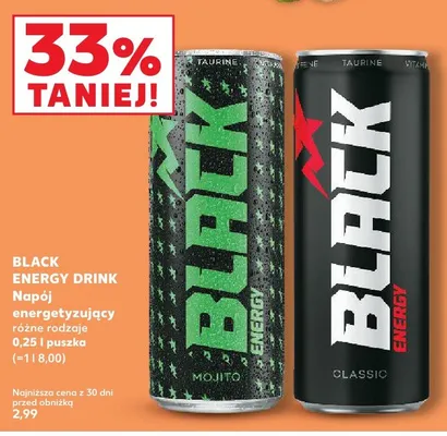 Napój energetyzujący różne rodzaje promocja w Kaufland