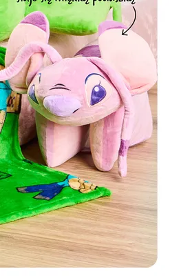 Poduszka 2 w 1 maskotka i poduszka Angel Disney promocja w Biedronka