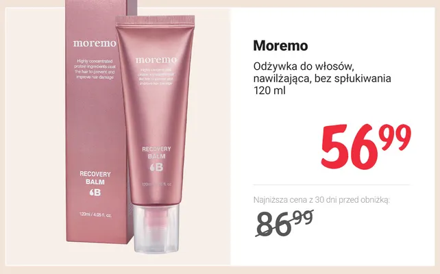 Odżywka do włosów nawilżająca bez spłukiwania Moremo promocja w Rossmann