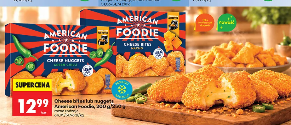 Cheese nuggets green chilli American Foodie promocja w Biedronka