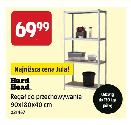 Regał do przechowywania 90x180x40 cm Hard Head promocja w Jula