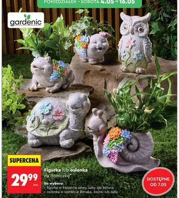 Osłonka na doniczkę w kształcie ślimaka Gardenic promocja w Biedronka