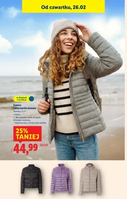 Lekka kurtka damska, 4 wzory promocja w Lidl