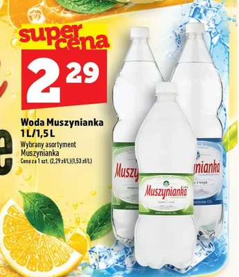 Woda gazowana Muszynianka 1 l promocja w TOPAZ