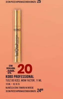 Tusz do rzęs Kobo Professional Wow Factor promocja w Drogerie Natura