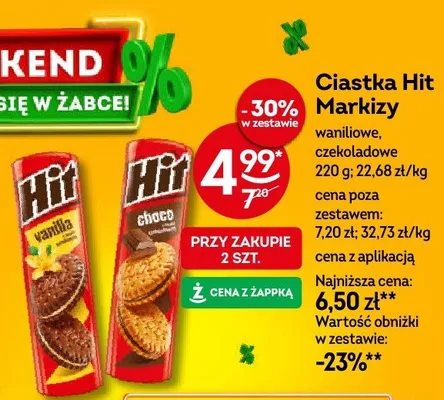 Ciastka Hit Markizy waniliowe promocja w Żabka