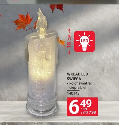 Wkład LED świeca 18 cm promocja w Selgros