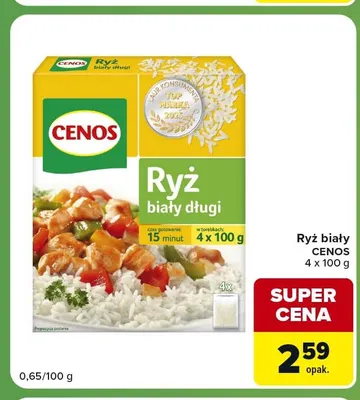 Ryż biały Cenos 4-pak 100 g promocja w Carrefour Express