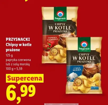 Chipsy w kotle prażone Przysnacki z solą morską promocja w Lidl