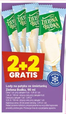 Lody na patyku ze śmietanką Zielona Budka promocja w Twój Market