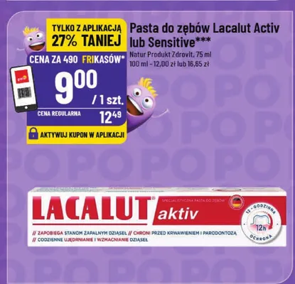 Pasta do zębów Activ lub Sensitive promocja w POLOmarket