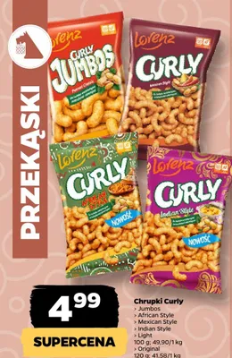 Chrupki Curly Mexican Style promocja w Netto