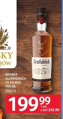 Whisky Glenfiddich 15 YO promocja w Selgros