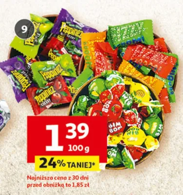 Karmelki nadziewane Bim Bom, Fizzy Boom lub Peppimez Roshen promocja w Auchan