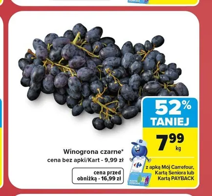Winogrona czarne promocja w Carrefour Market