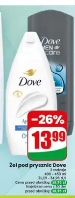 Żel pod prysznic Dove promocja w Dino