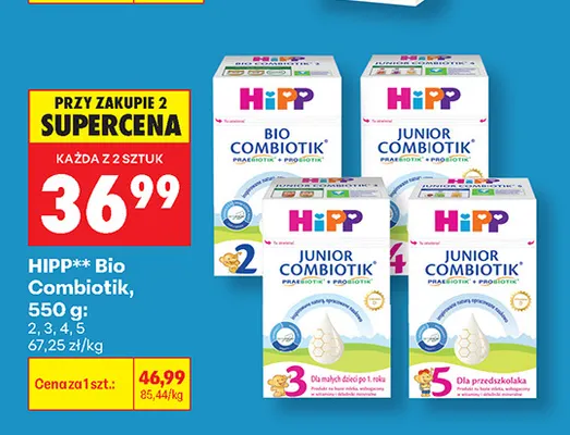 Mleko modyfikowane HiPP Bio Combiotik 3 promocja w Biedronka