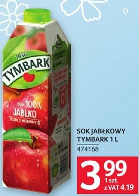 Sok jabłkowy Tymbark 1 l promocja w Selgros