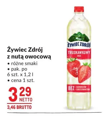Żywiec Zdrój z nutą owocową 6-pak 1,2l promocja w Makro