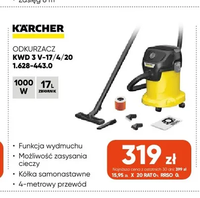 Odkurzacz Kwd 3V-17/4/20 1,628-443,0 Kärcher promocja w Max Elektro