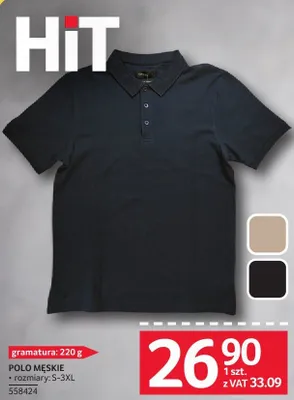 Polo męskie rozmiary S-3XL 558424 promocja w Selgros