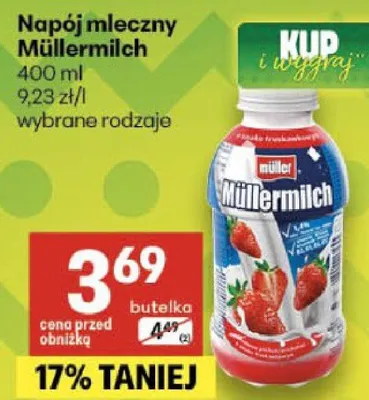 Napój mleczny Müllermilch wybrane rodzaje promocja w Delikatesy Centrum