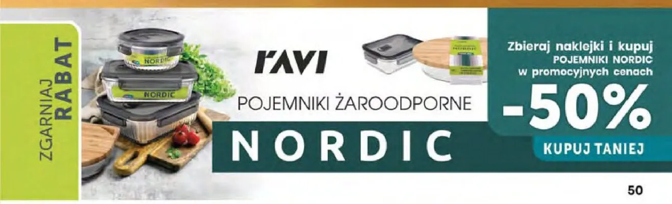 Pojemniki żaroodporne Nordic promocja w Delikatesy Centrum