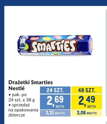 Drażetki Smarties Nestlé promocja w Makro