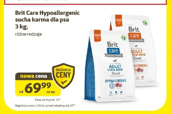 Sucha karma dla psa Brit Care Hypoallergenic Adult Medium Breed Lamb promocja w Super Zoo