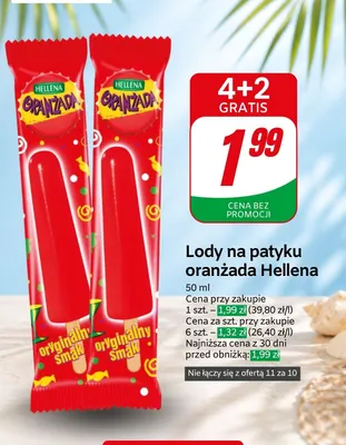 Lody Hellena oranżada promocja w Dino