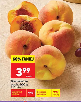 Brzoskwinie promocja w Biedronka