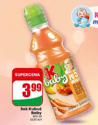 Sok Kubuś Baby promocja w Dino