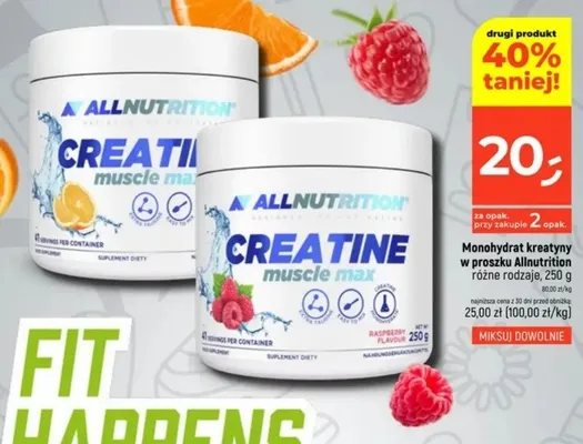 Monohydrat kreatyny w proszku różne rodzaje promocja w Dealz